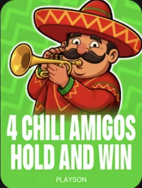 4 Chili Amigos Hold And Win slot with hold-and-win respins